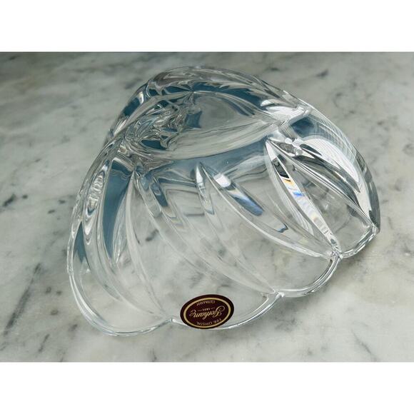 Gorham Heart Shaped Fine Crystal Bowl w/ Bow Germany Candy Dish 1831 Trinket - Picture 12 of 14